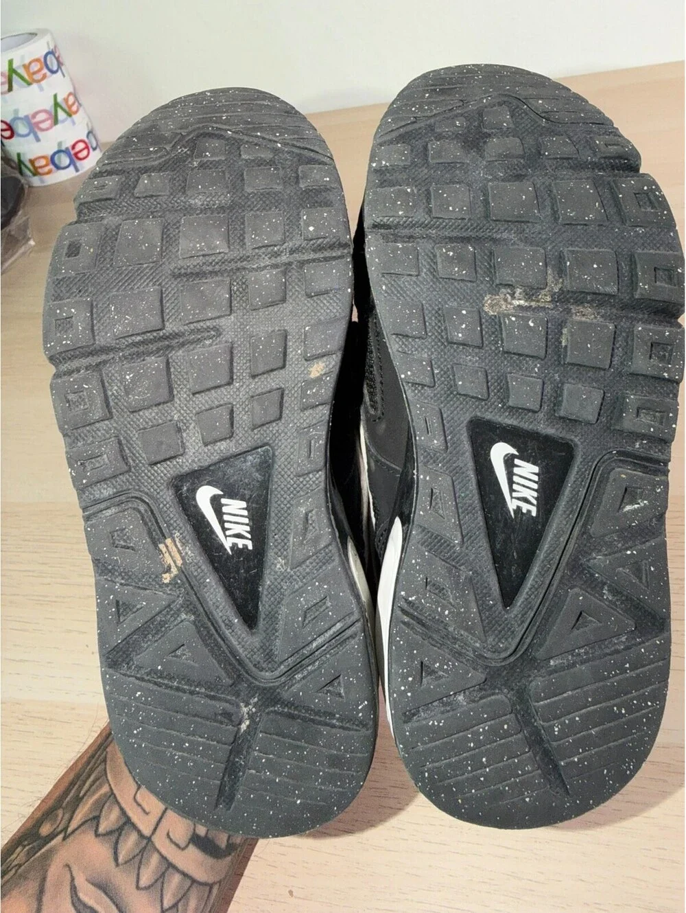 Nike Air Max IVO PS Black White Running Shoes Sneakers  Size 12C